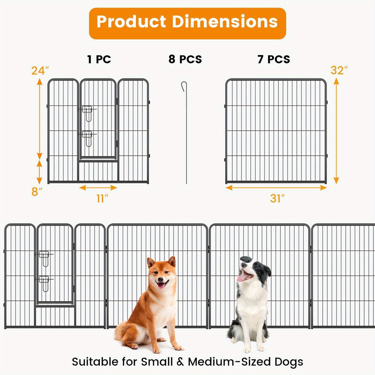 PawPalace 8-Panel Playpen