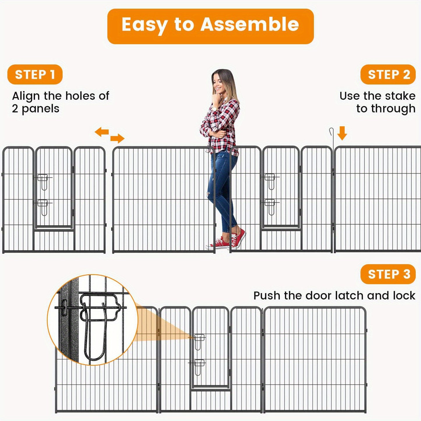 PawPalace 8-Panel Playpen
