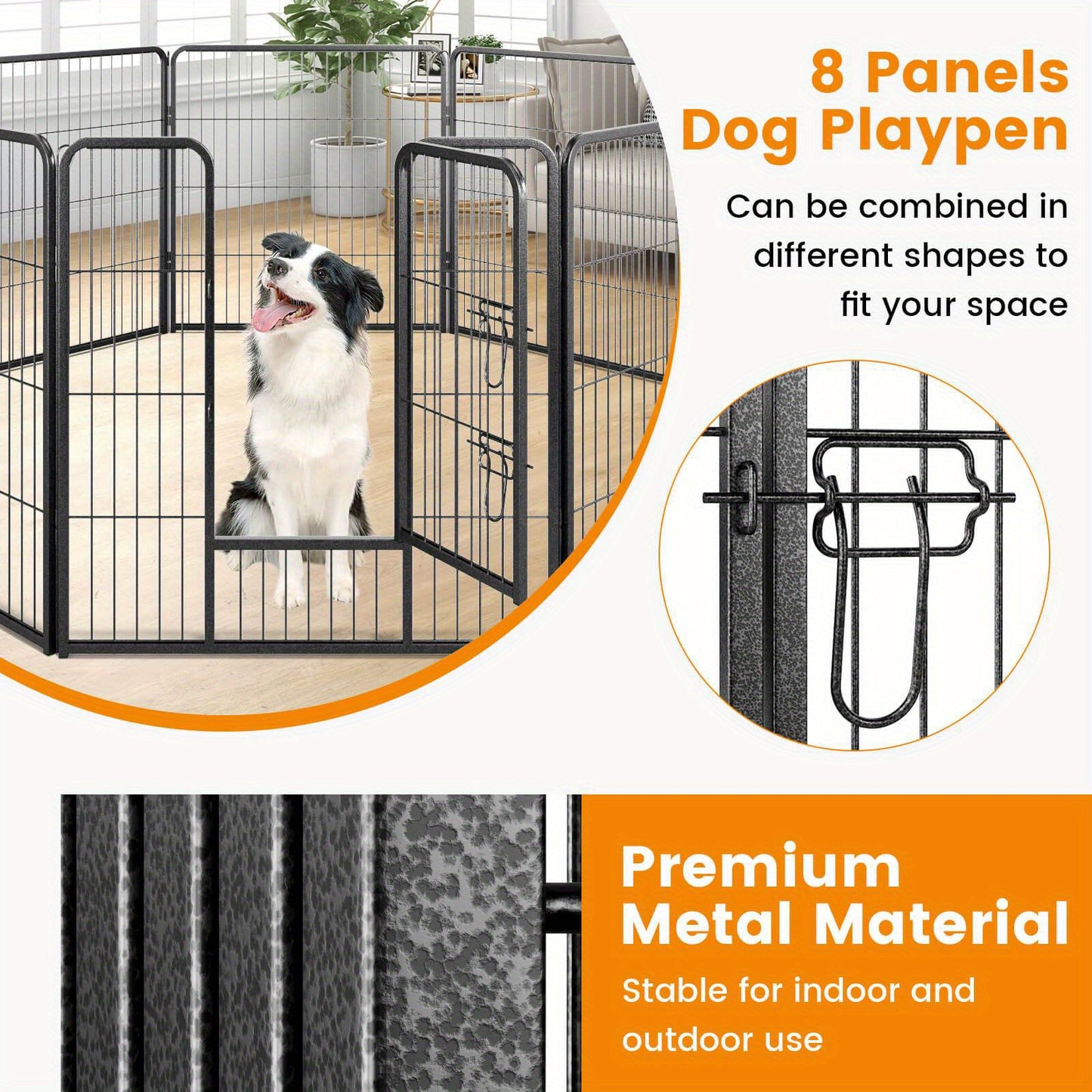 PawPalace 8-Panel Playpen