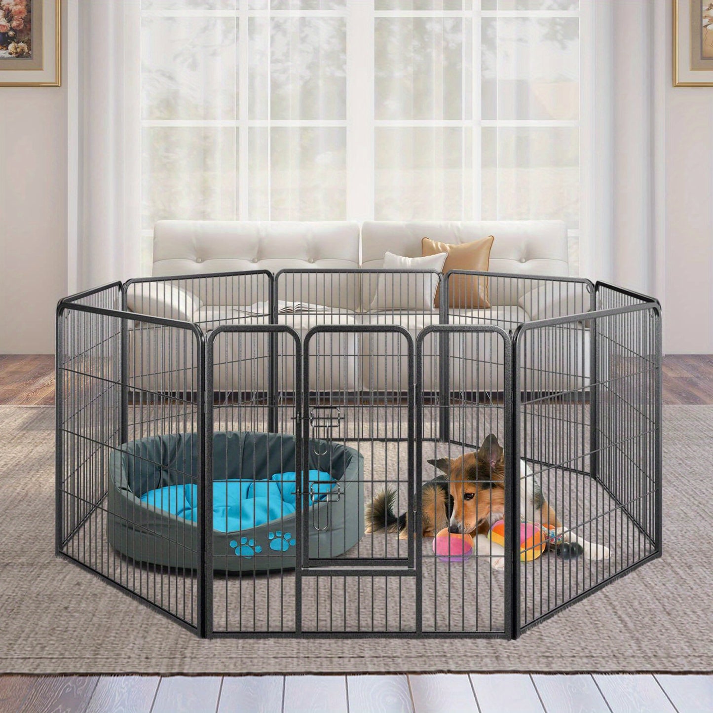 PawPalace 8-Panel Playpen