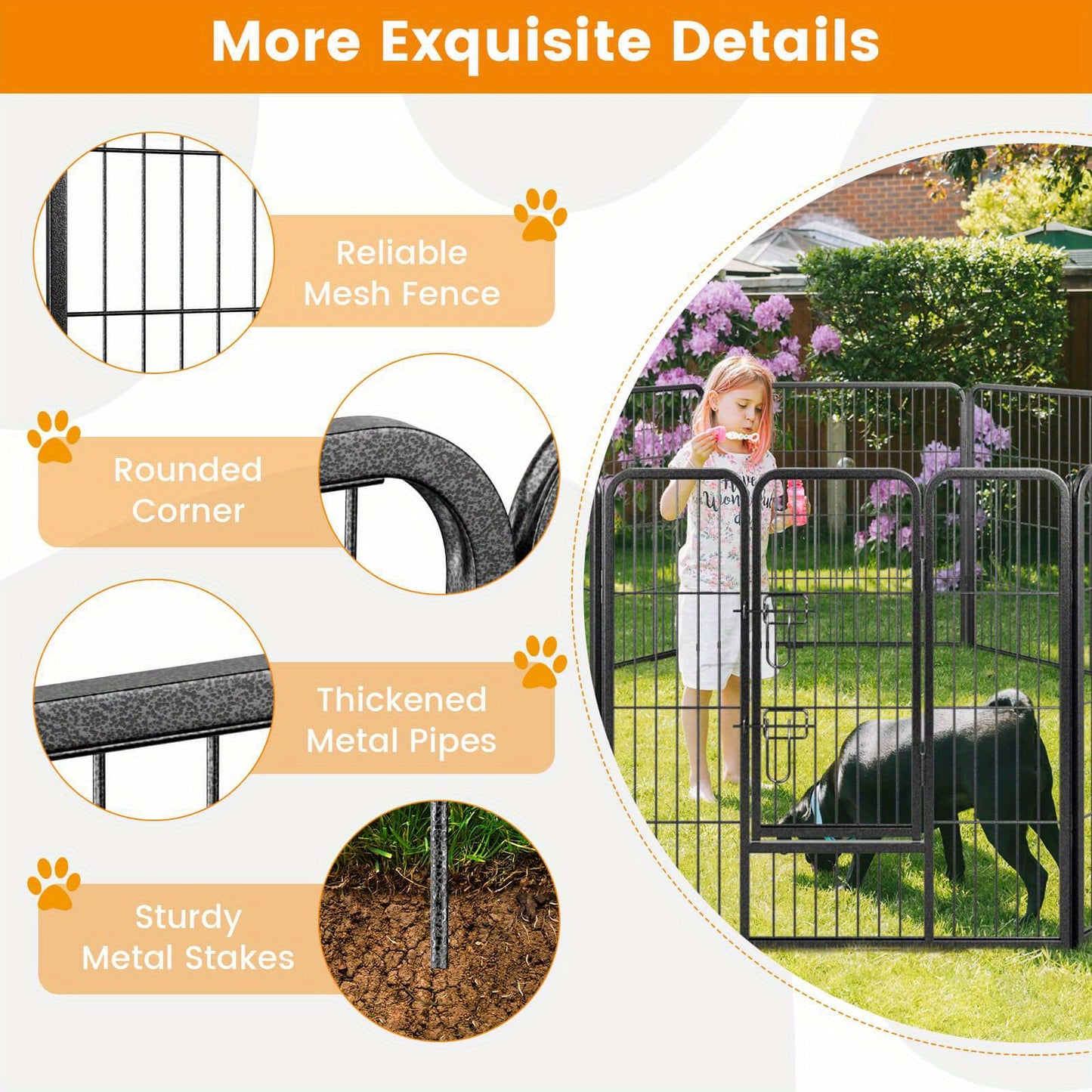 PawPalace 8-Panel Playpen