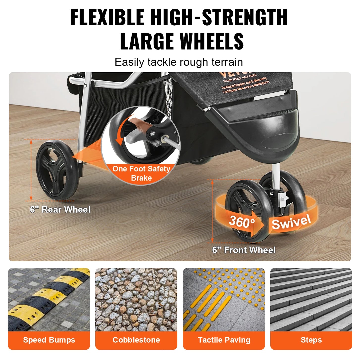 The Wag-A-Wheel - 3 Wheel Pet Stroller