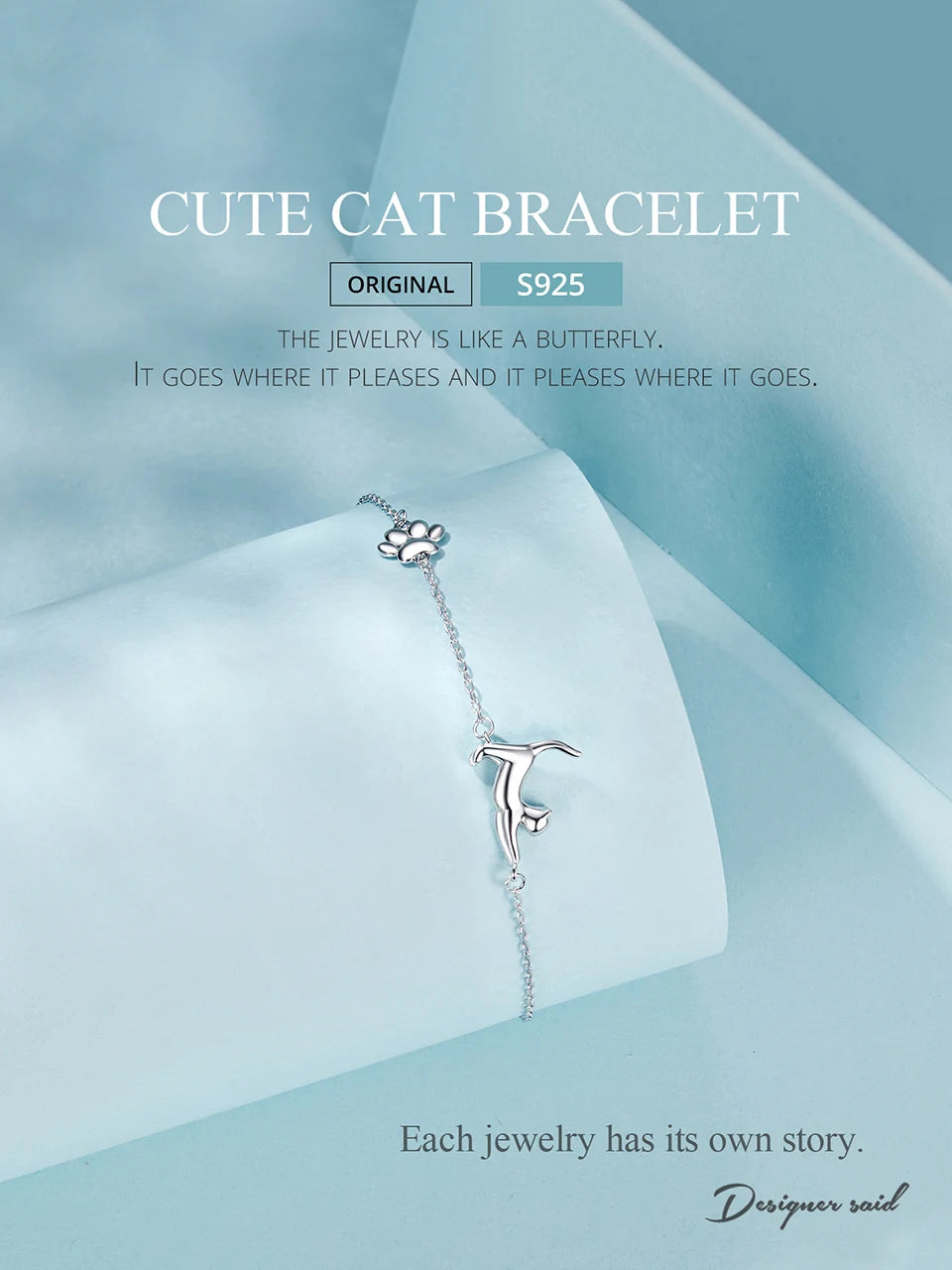 Pawlinks Sterling Silver Charm Bracelet
