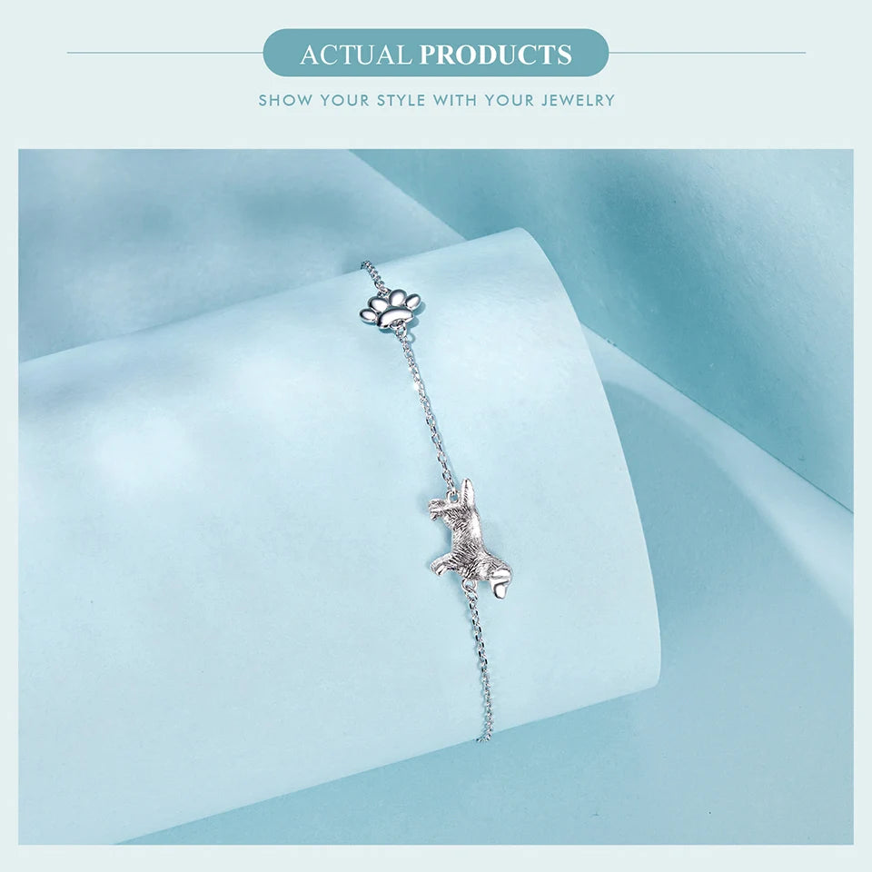 Pawlinks Sterling Silver Charm Bracelet