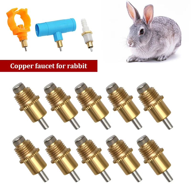 HydraSip Copper Drinker Set – 4-Pack Animal Water Nipples