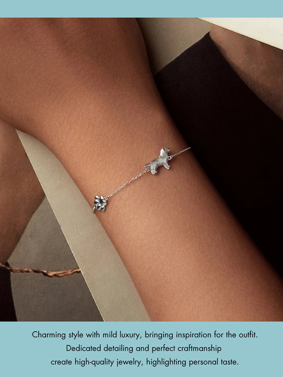 Pawlinks Sterling Silver Charm Bracelet