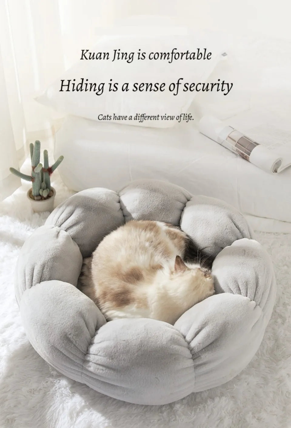 BloomNest Plush Pet Bed