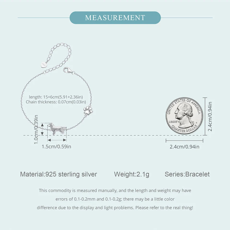 Pawlinks Sterling Silver Charm Bracelet