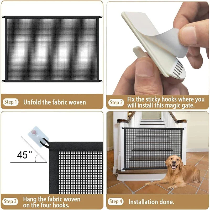PawStop Foldable Mesh Pet Safety Gate