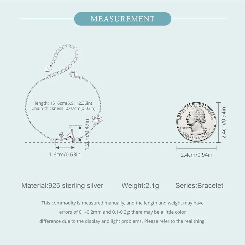 Pawlinks Sterling Silver Charm Bracelet