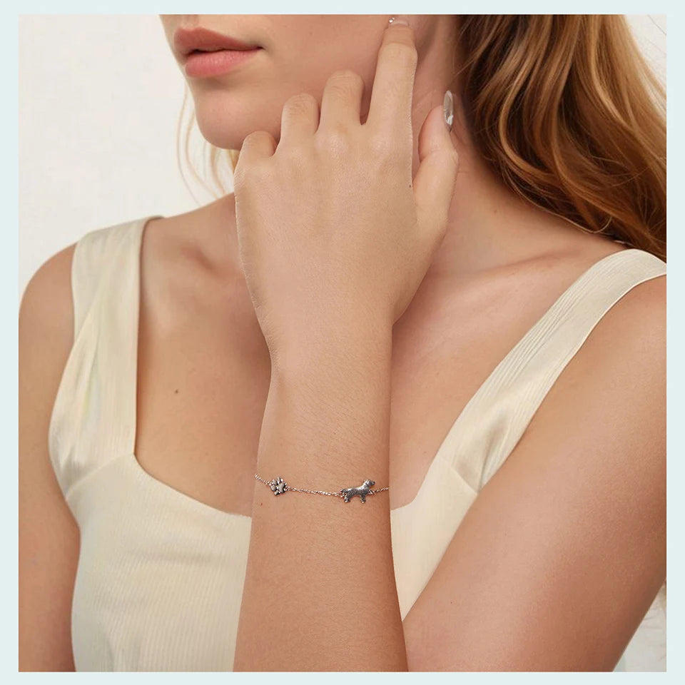 Pawlinks Sterling Silver Charm Bracelet