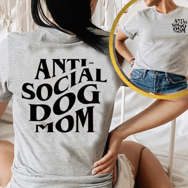 "Paws Off, People" Tee – Anti-Social Dog Mom Edition