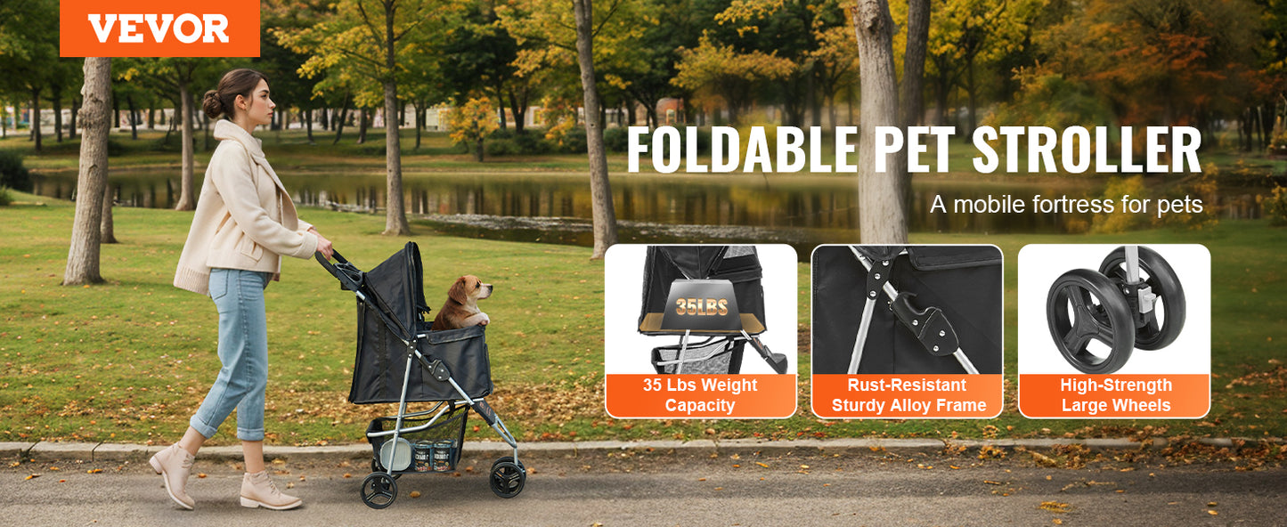 The Wag-A-Wheel - 3 Wheel Pet Stroller