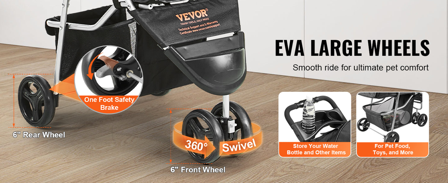 The Wag-A-Wheel - 3 Wheel Pet Stroller