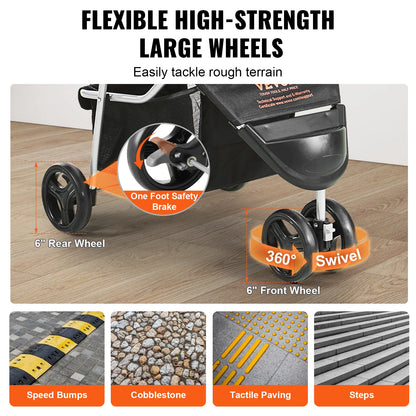 The Wag-A-Wheel - 3 Wheel Pet Stroller