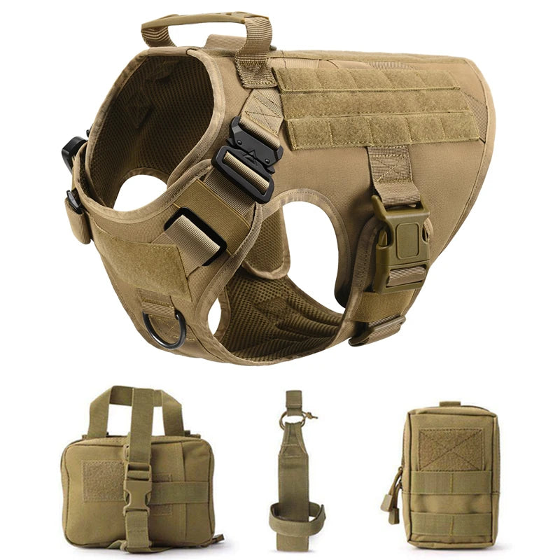 K9 Commando Tactical Dog Harness & Leash Set
