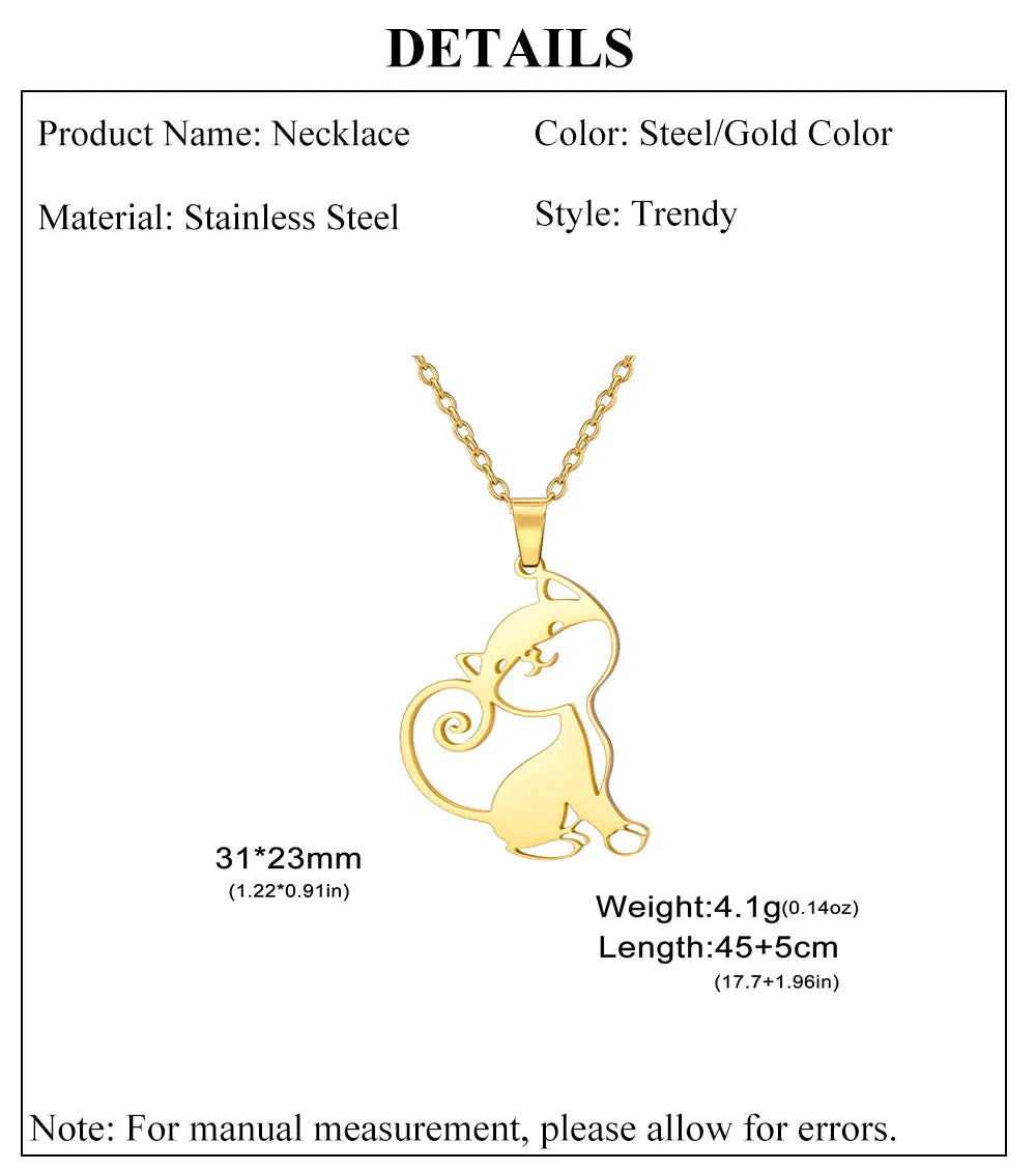 Purrfectly Yours Cat Pendant Necklace