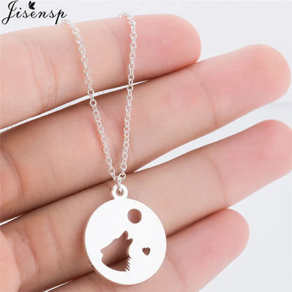 WildCharm Stainless Steel Animal Pendant Necklace