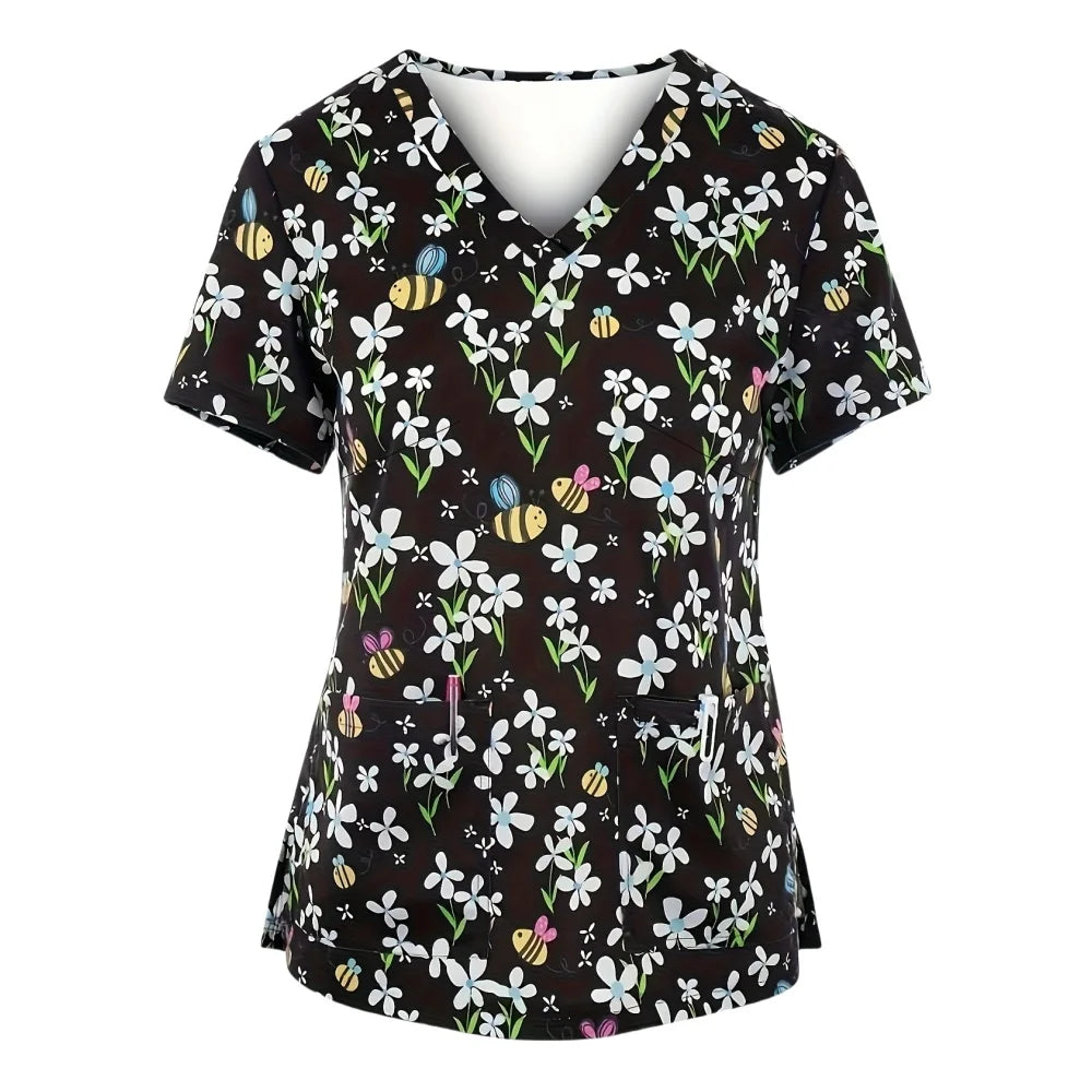 Paw-fessional Prints Scrub Tops