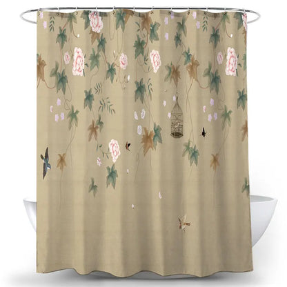 Feathered Florals Shower Curtain