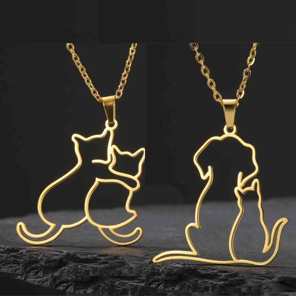 Pawfect Hug Pet Lover Pendant Necklace