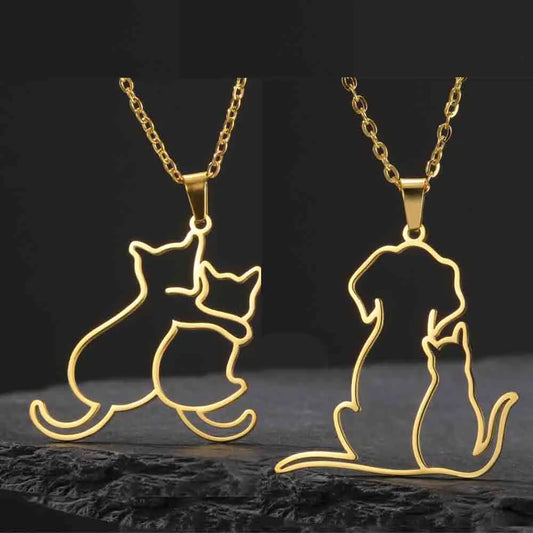 Pawfect Hug Pet Lover Pendant Necklace