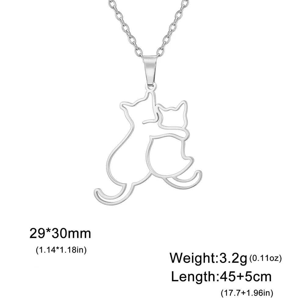 Pawfect Hug Pet Lover Pendant Necklace