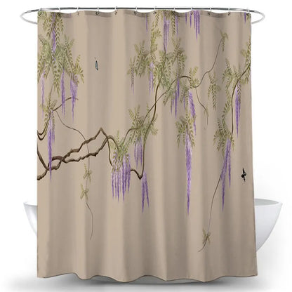 Feathered Florals Shower Curtain