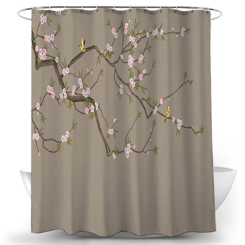 Feathered Florals Shower Curtain