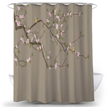 Feathered Florals Shower Curtain