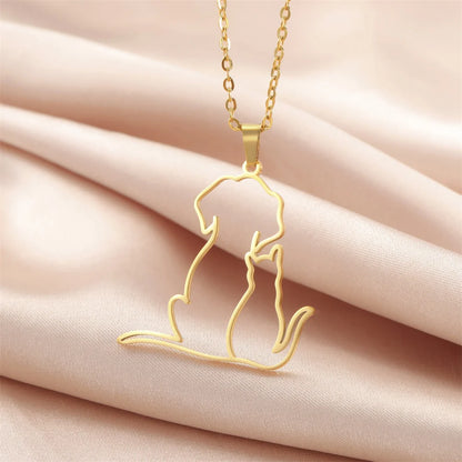 Pawfect Hug Pet Lover Pendant Necklace
