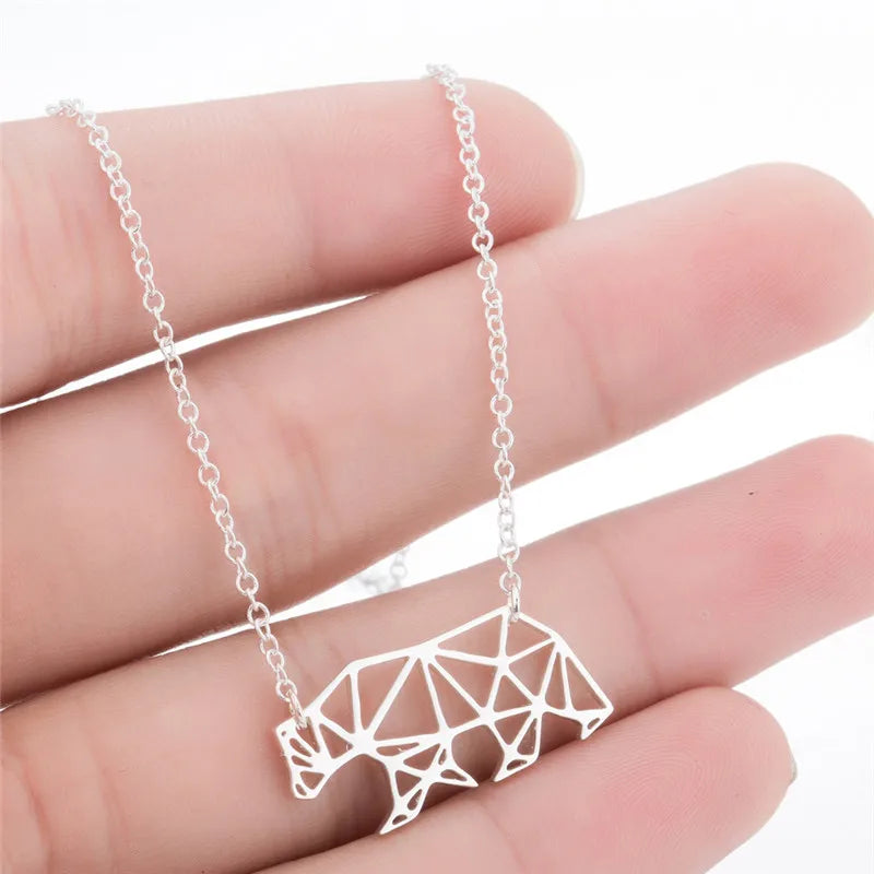 WildCharm Stainless Steel Animal Pendant Necklace