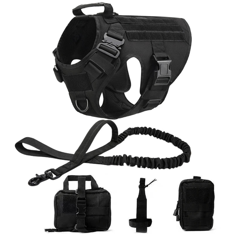 K9 Commando Tactical Dog Harness & Leash Set
