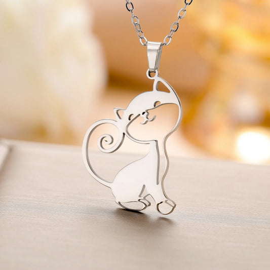 Purrfectly Yours Cat Pendant Necklace