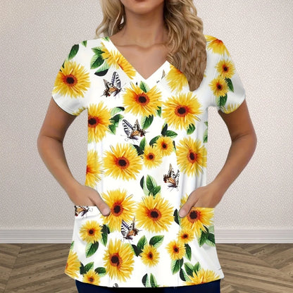 Paw-fessional Prints Scrub Tops