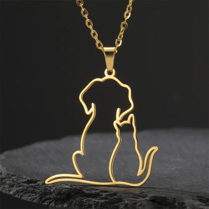 Pawfect Hug Pet Lover Pendant Necklace