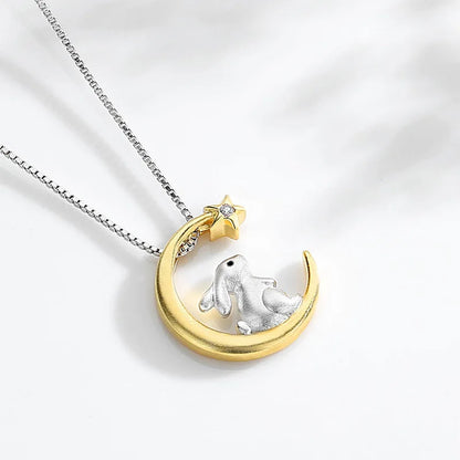 LunaHop Moon Rabbit Pendant Necklace
