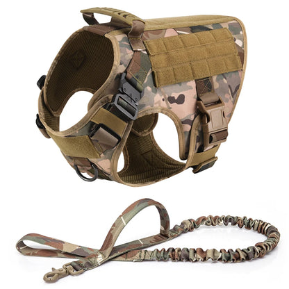 K9 Commando Tactical Dog Harness & Leash Set