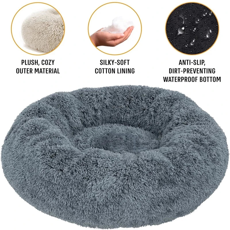 SnuggleNest Luxe Plush Pet Bed