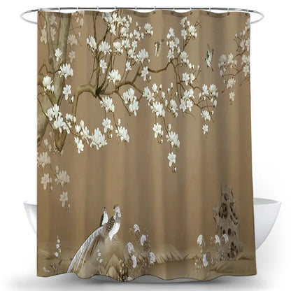 Feathered Florals Shower Curtain