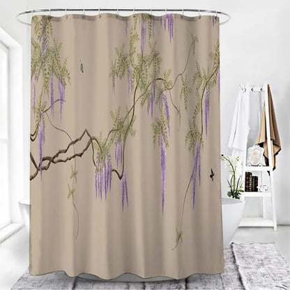 Feathered Florals Shower Curtain