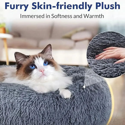 SnuggleNest Luxe Plush Pet Bed