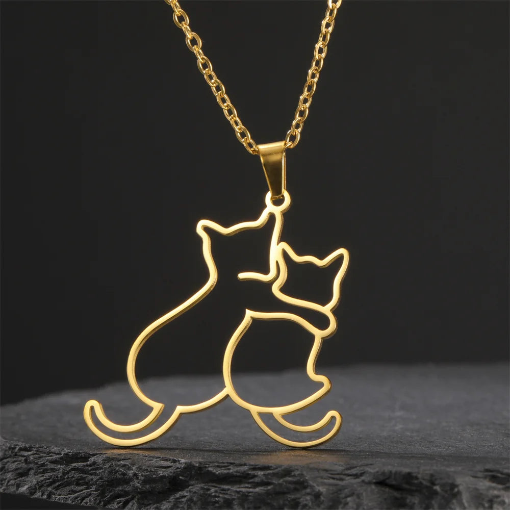 Pawfect Hug Pet Lover Pendant Necklace