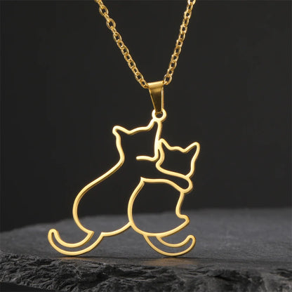 Pawfect Hug Pet Lover Pendant Necklace