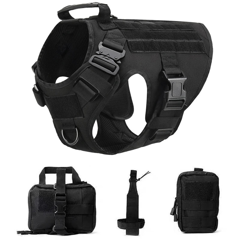 K9 Commando Tactical Dog Harness & Leash Set
