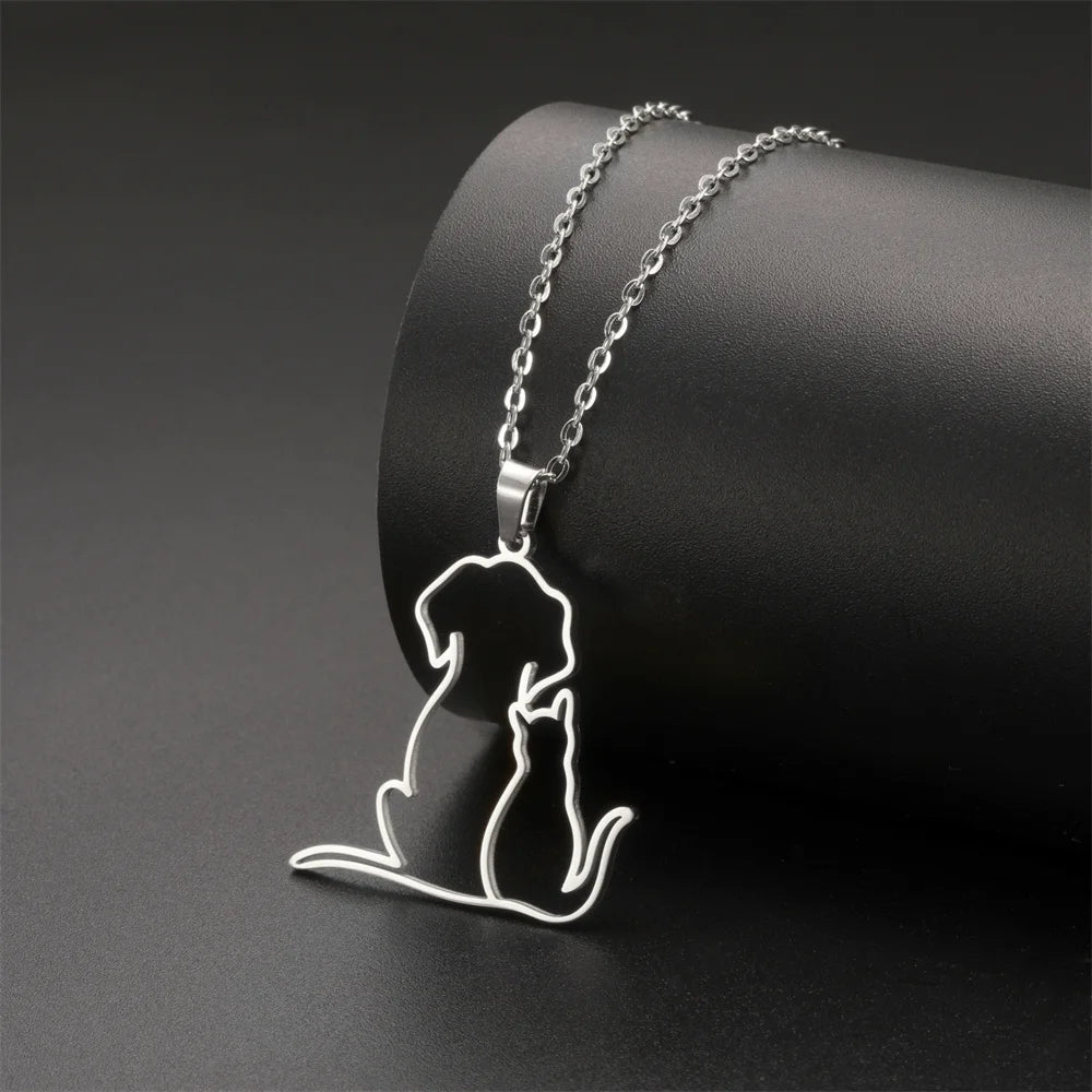 Pawfect Hug Pet Lover Pendant Necklace