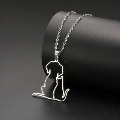 Pawfect Hug Pet Lover Pendant Necklace