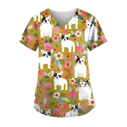 Paw-fessional Prints Scrub Tops