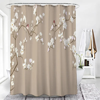 Feathered Florals Shower Curtain