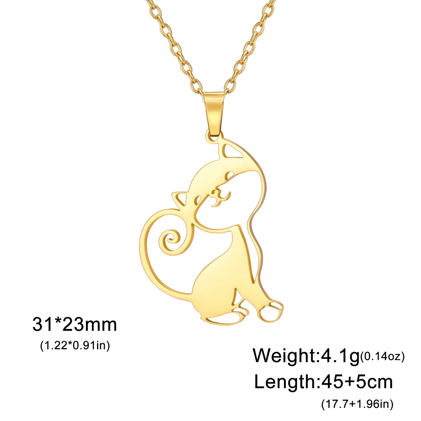 Purrfectly Yours Cat Pendant Necklace